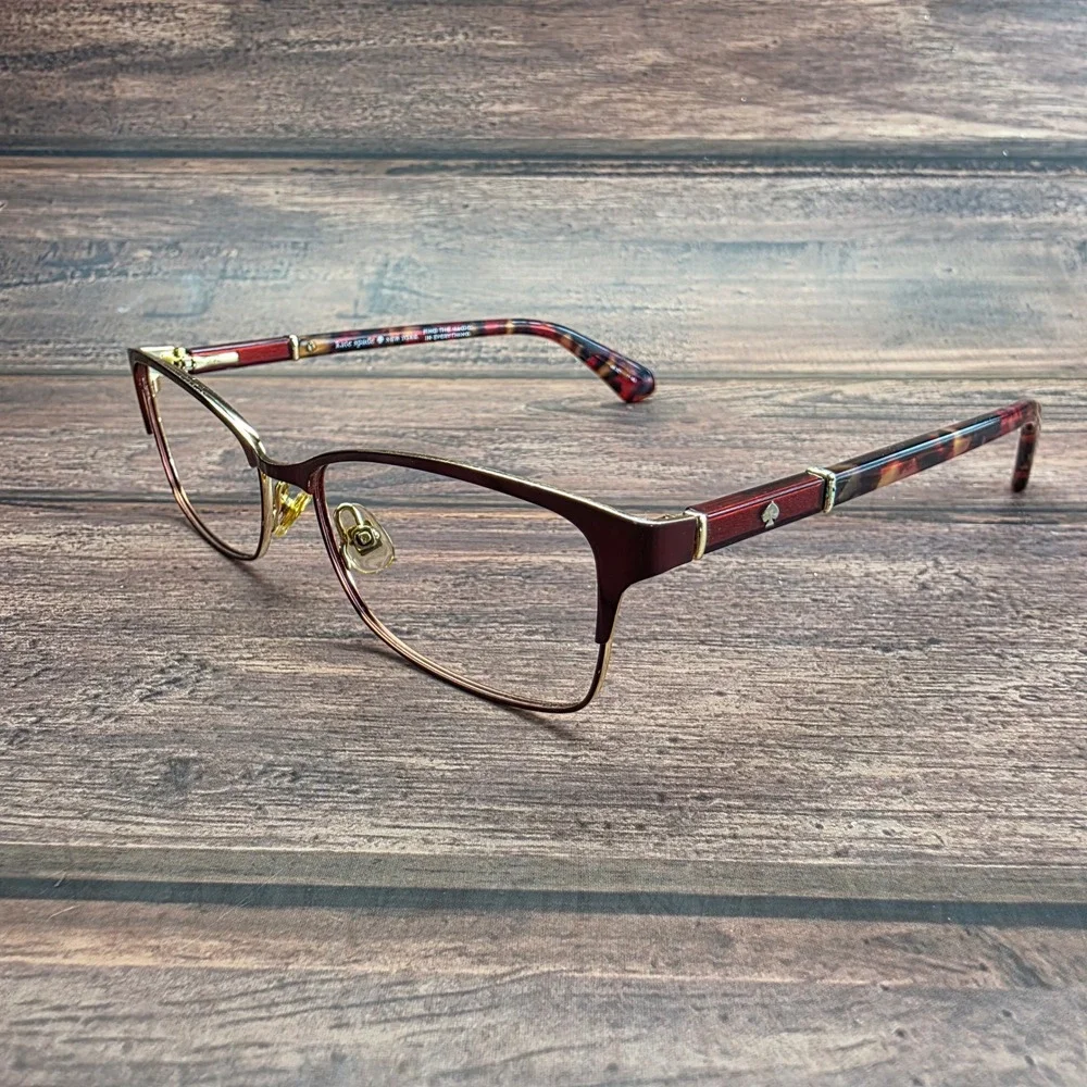 Kate Spade New York Laurianne AJH Burgundy Gold Tortoise Eyeglasses 52-16-140